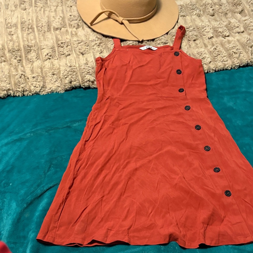 SHEIN Vibrant Orange Dress
